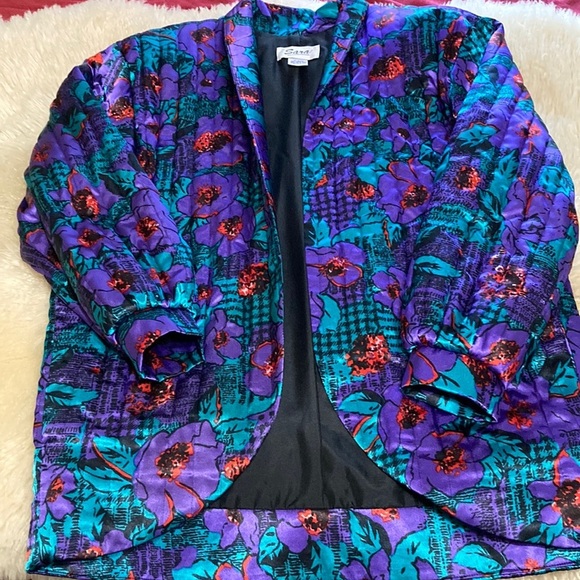 Vibrant Floral Women's Jacket - Picture 1 of 8